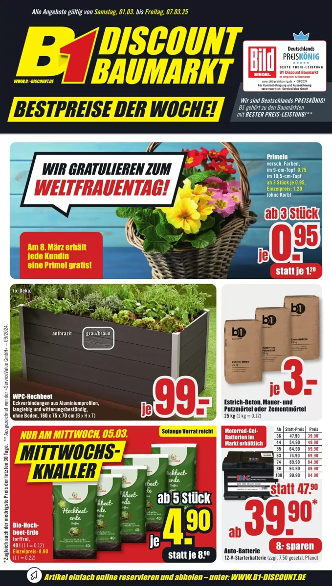 Prospekt B1 Discount Baumarkt