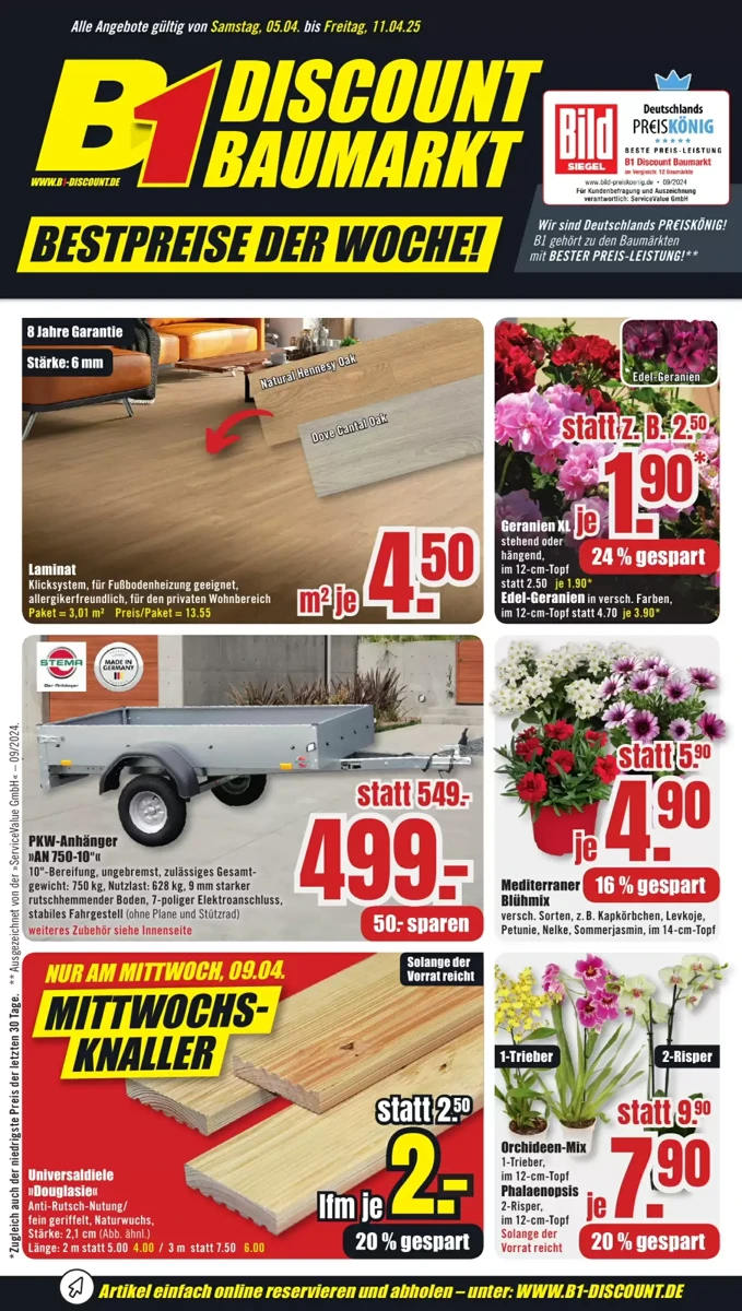 Prospekt B1 Discount Baumarkt