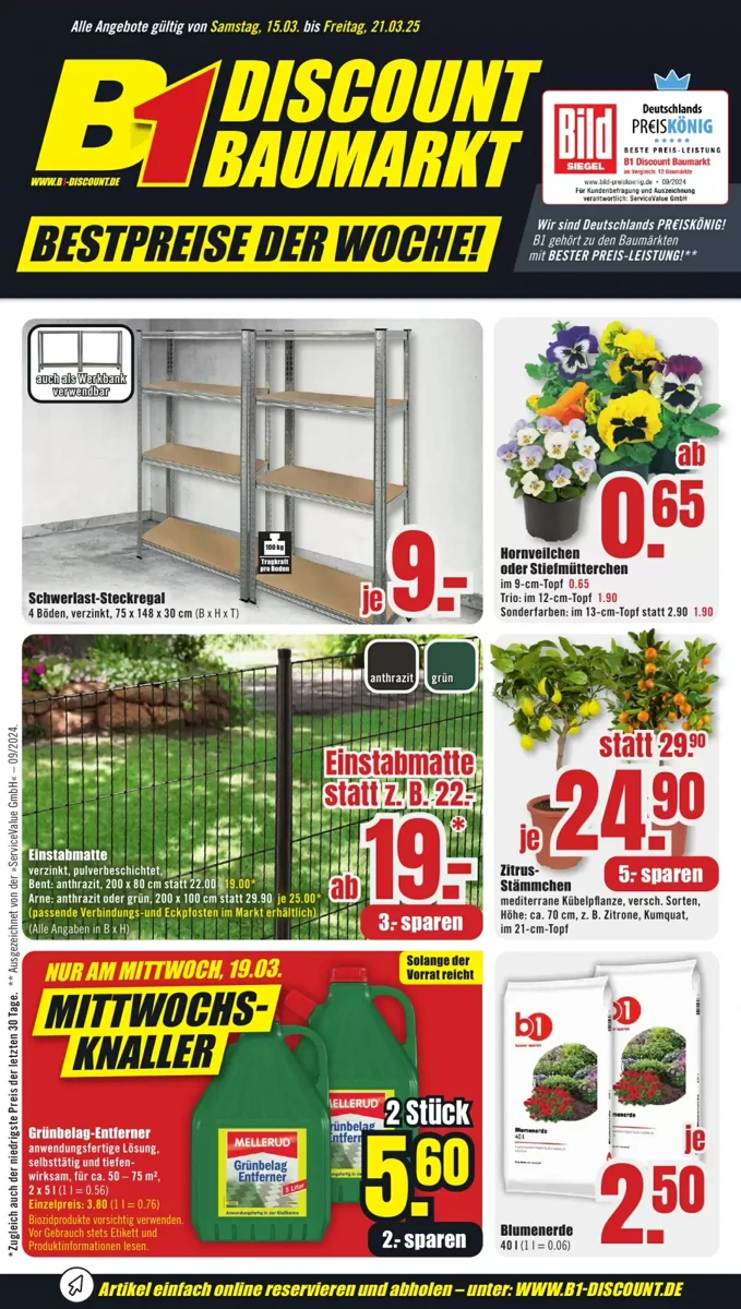 Prospekt B1 Discount Baumarkt