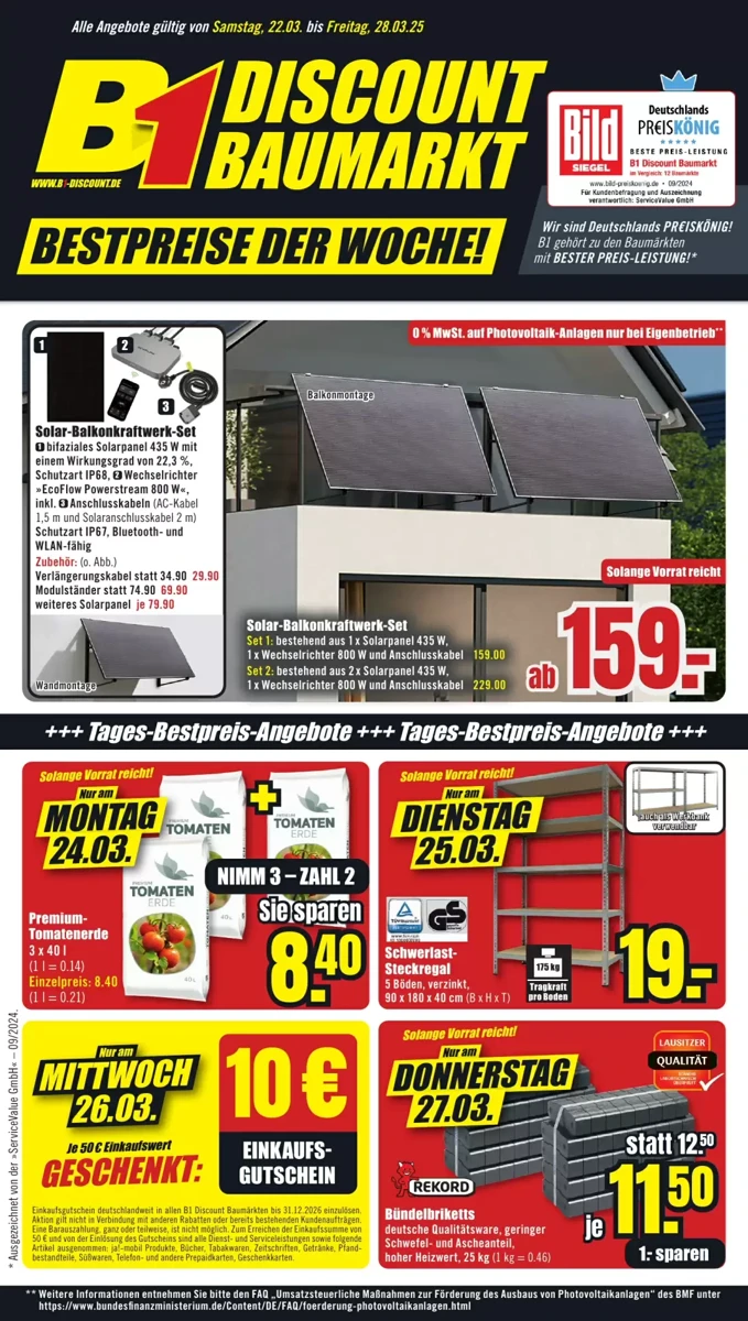 Prospekt B1 Discount Baumarkt