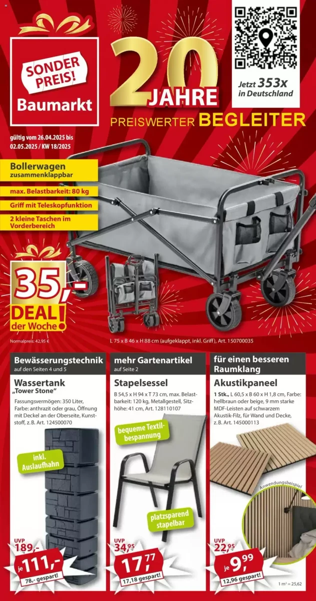 Prospekt Sonderpreis Baumarkt
